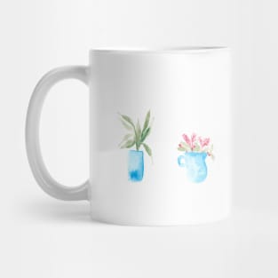 Watercolor garden potted plants Mug